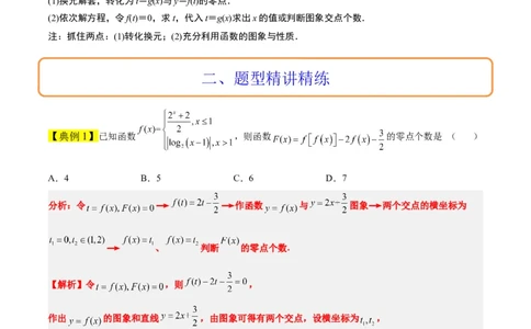 素养拓展5嵌套函数的零点问题（精讲+精练）一轮复习讲义2024年高考数学高频考点题型归纳与方法总结（新高考通用）原卷版_2.2025数学总复习_2024年新高考资料_1.2024一轮复习