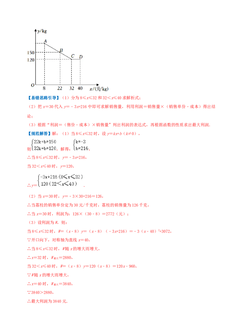 专题05二次函数的应用综合题（解析版）_初中数学人教版_9上-初中数学人教版_07专项讲练_培优方案九年级数学上册章节重点复习考点讲义（人教版）_专题05二次函数的应用综合题