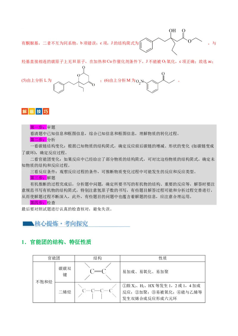 专题14有机合成与推断(题型突破)(讲义)(解析版)_05高考化学_2024年新高考资料_2.2024二轮复习_2024年高考化学二轮复习讲练测（新教材新高考）