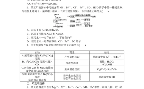 专练8离子综合推断_05高考化学_新高考复习资料_2023年新高考资料_专项复习_2023《微专题&middot;小练习》&middot;化学&middot;新教材&middot;XL-6