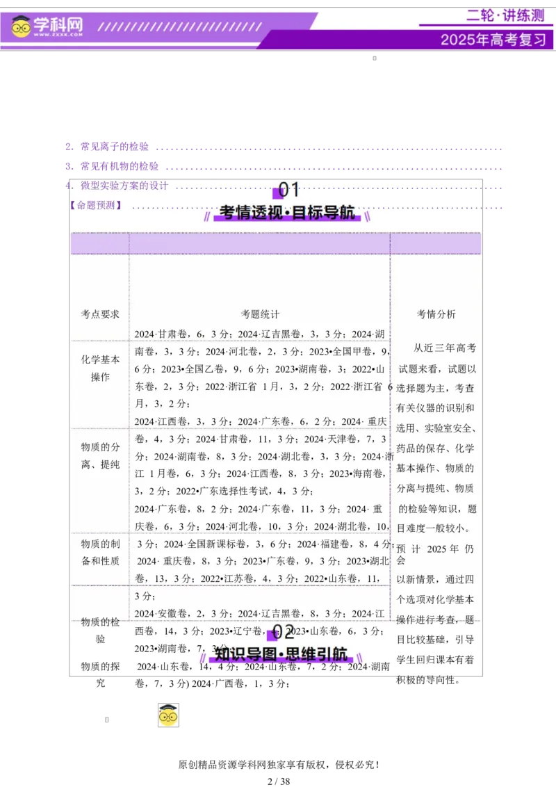 专题15化学实验基础（讲义）（解析版）_05高考化学_2025年新高考资料_二轮复习_上好课2025年高考化学二轮复习讲练测（新高考通用）3379109_主题七化学实验