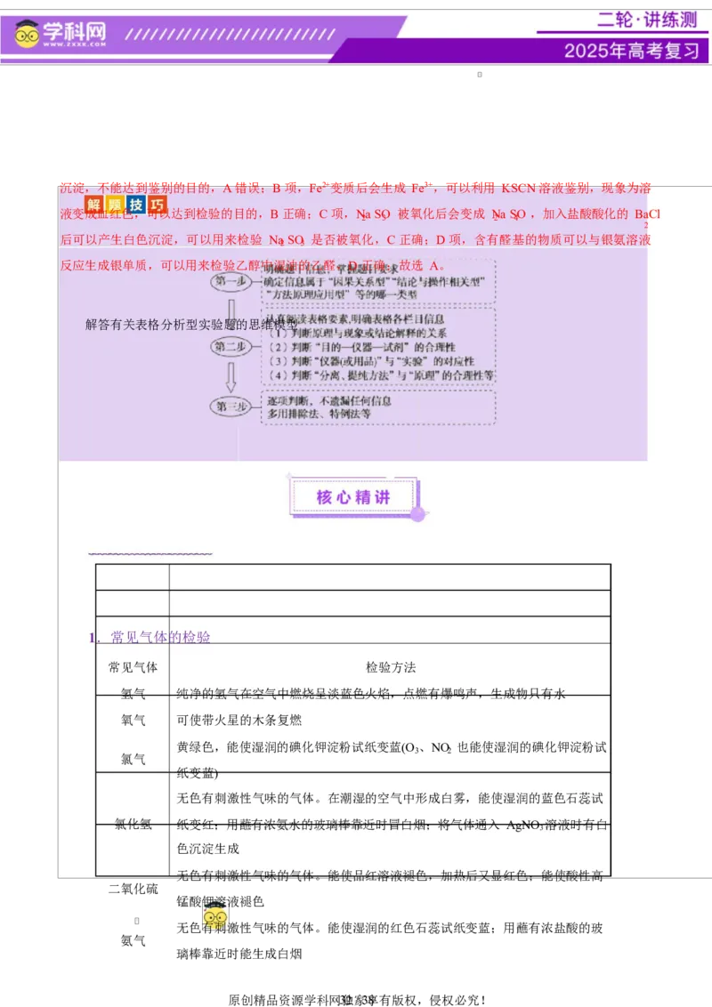 专题15化学实验基础（讲义）（解析版）_05高考化学_2025年新高考资料_二轮复习_上好课2025年高考化学二轮复习讲练测（新高考通用）3379109_主题七化学实验
