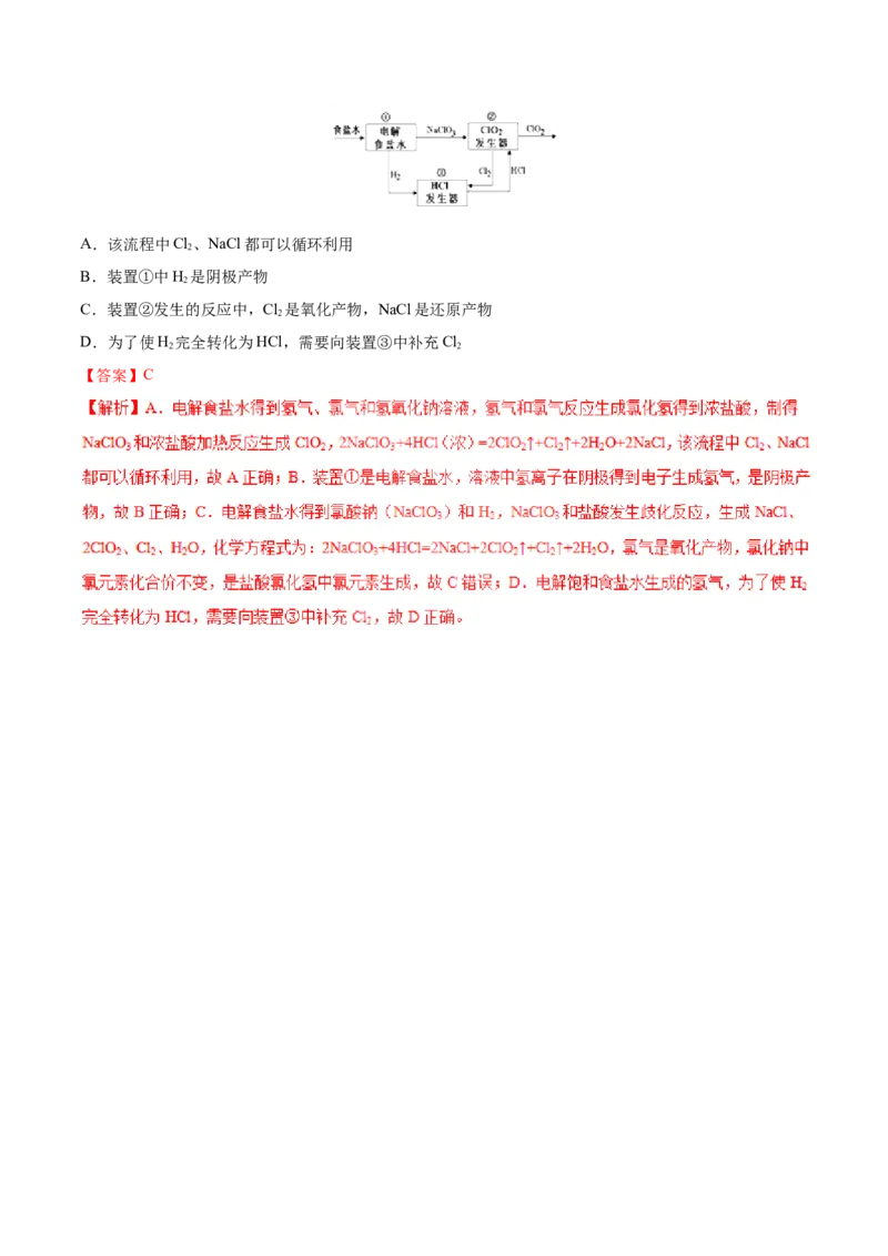 专题08化工流程选择题-2019年高考化学易错题汇总（解析版）_05高考化学_新高考复习资料_2022年新高考资料_2022年一轮复习各版本_1.高考化学2022年一轮复习通用版