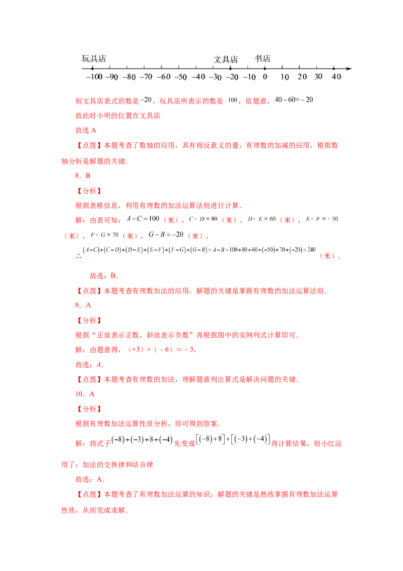 专题1.18有理数的加法（巩固篇）（专项练习）-2022-2023学年七年级数学上册基础知识专项讲练（人教版）_初中数学人教版_7上-初中数学人教版_7上-初中数学人教版（旧版）赠送_07专项讲练