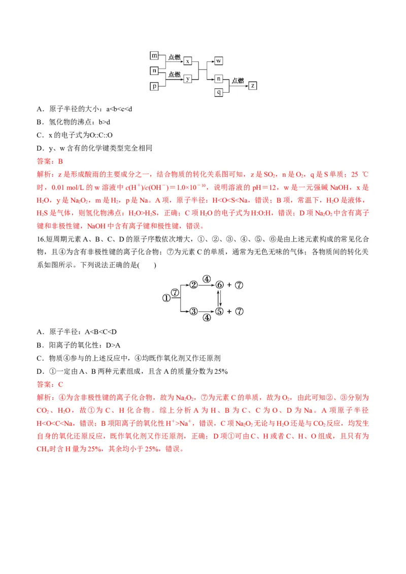 专题08元素周期律与元素周期表（专练）-瞄准2023年高考化学二轮专题考点抢分计划（解析版）_05高考化学_新高考复习资料_2023年新高考资料_二轮复习