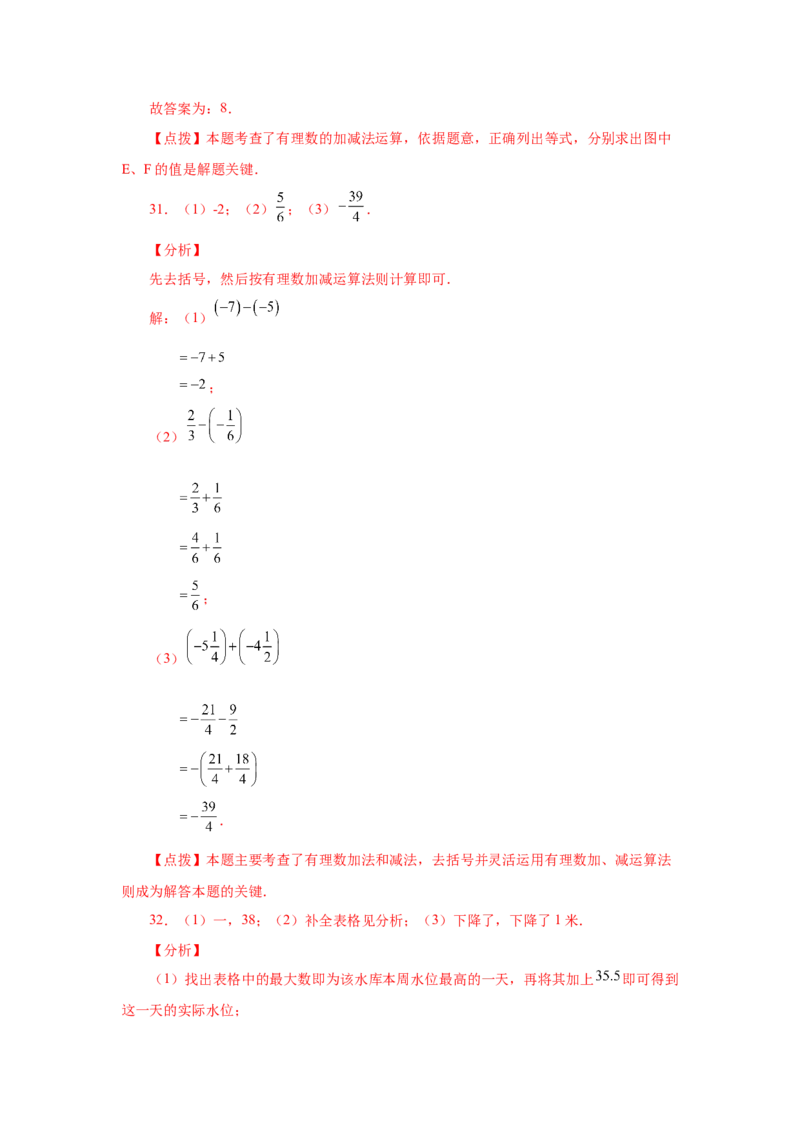 专题1.21有理数的减法（巩固篇）（专项练习）-2022-2023学年七年级数学上册基础知识专项讲练（人教版）_初中数学人教版_7上-初中数学人教版_7上-初中数学人教版（旧版）赠送_07专项讲练