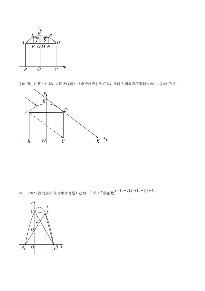 专题11二次函数的压轴题型专训（原卷版）_初中数学人教版_9下-初中数学人教版_07专项讲练_2023-2024学年九年级数学全册重难点专题提升精讲精练（人教版）_九年级上册