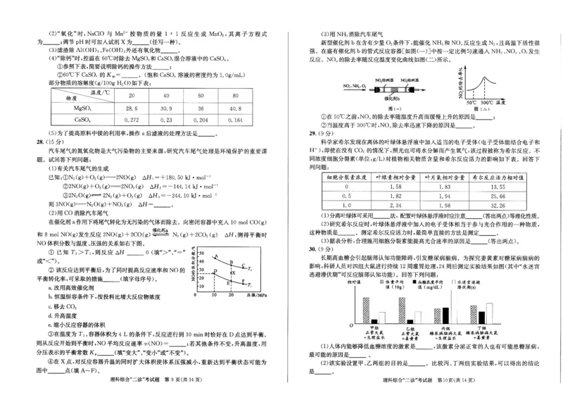 2023级成都二诊考试理综试卷公众号：一枚试卷君_05高考化学_高考模拟题_新高考_四川省成都市2023届高三第二次诊断性检测理综_四川省成都市2023届高三第二次诊断性检测理综