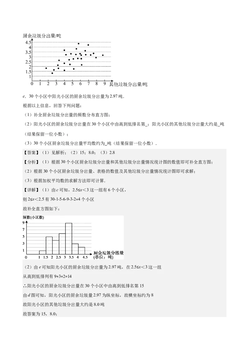专题10.1普查与抽样调查、统计图的选用、频数和频率、频数分布直方图之八大考点(解析版)_初中数学人教版_7下-初中数学人教版_7下-初中数学人教版（旧版）赠送_07专项讲练