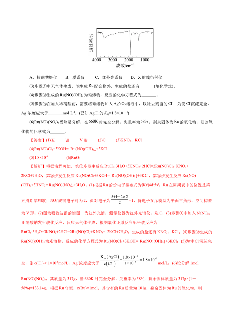 专题12大题突破&mdash;&mdash;物质结构与性质综合（练习）（解析版）_05高考化学_2025年新高考资料_二轮复习_上好课2025年高考化学二轮复习讲练测（新高考通用）3379109