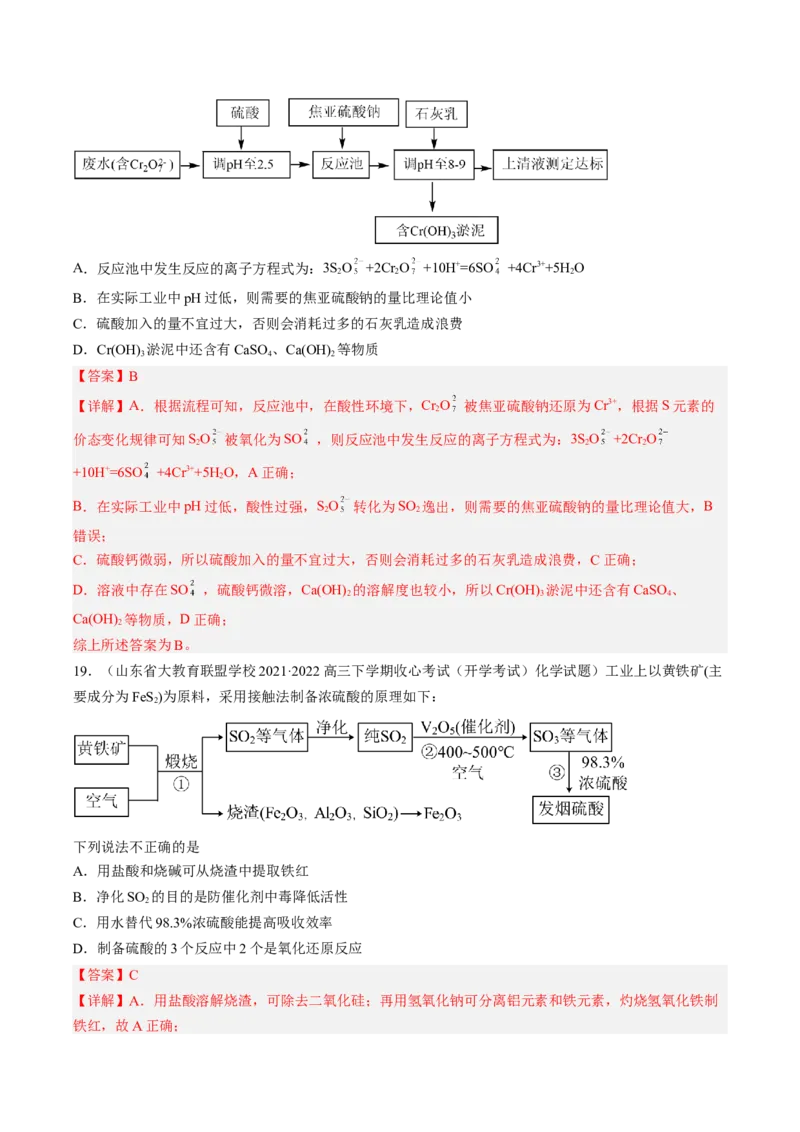 专项03化学物质的应用与转化-2023届高考化学二轮复习知识清单与专项练习（新高考专用）（解析版）_05高考化学_新高考复习资料_2023年新高考资料_二轮复习_选择题