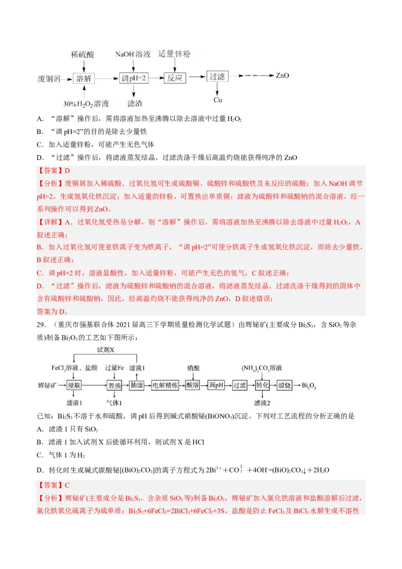专项03化学物质的应用与转化-2023届高考化学二轮复习知识清单与专项练习（新高考专用）（解析版）_05高考化学_新高考复习资料_2023年新高考资料_二轮复习_选择题
