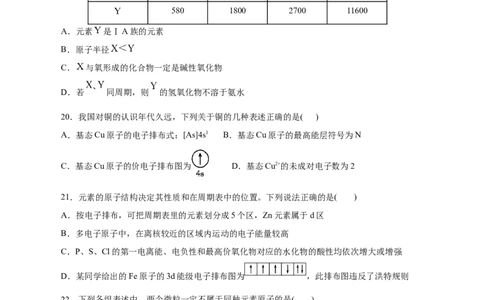 专题13原子结构与性质-2023年高考化学一轮复习小题多维练（原卷版）_05高考化学_新高考复习资料_2023年新高考资料_一轮复习_2023年新高考化学一轮复习小题多维练