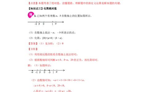 专题1.13绝对值（知识讲解）-2022-2023学年七年级数学上册基础知识专项讲练（人教版）_初中数学人教版_7上-初中数学人教版_7上-初中数学人教版（旧版）赠送_07专项讲练