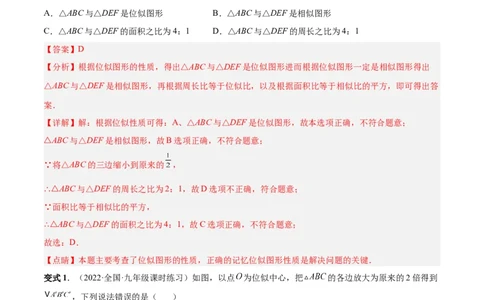 专题07位似（热考题型）-解析版_初中数学人教版_9下-初中数学人教版_07专项讲练_一题三变系列2022-2023学年九年级数学下册重要考点题型精讲精练(人教版)