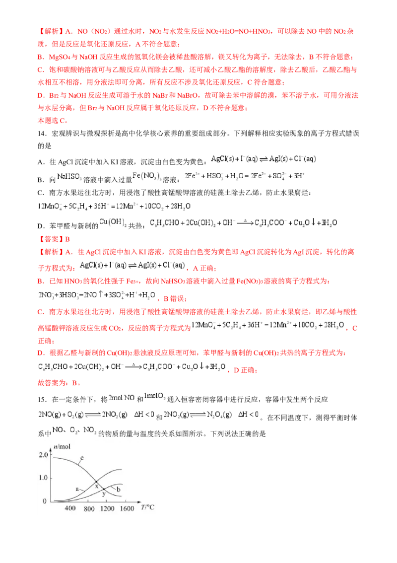 2024年高考化学临考押题卷02（解析版）_05高考化学_2024年新高考资料_5.2024三轮冲刺_备战2024年高考化学临考题号押题（广东卷）323301515