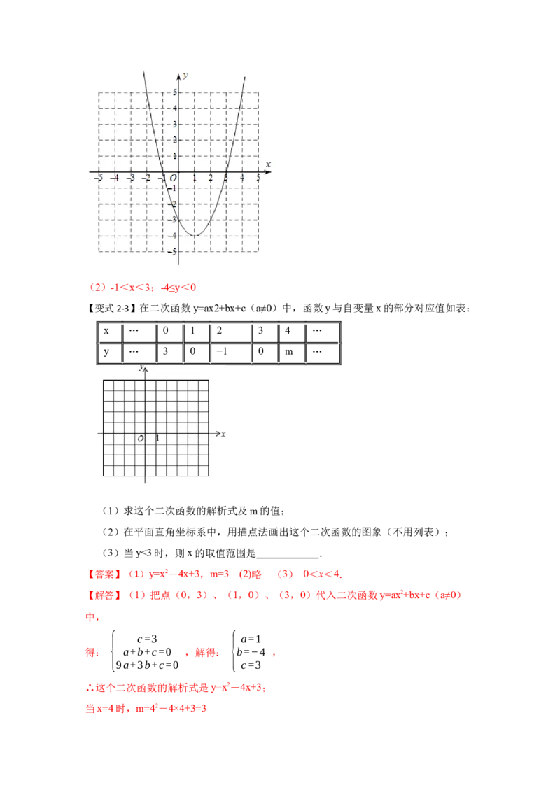 专题22.1.5二次函数y=ax&sup2;+bx+c（a&ne;0）图像和性质（知识解读1）-2022-2023学年九年级数学上册《同步考点解读&bull;专题训练》（人教版）_初中数学人教版_9上-初中数学人教版_07专项讲练
