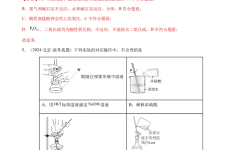 专题11化学实验（选择题）（解析版）-备战2025年高考化学二轮&middot;突破提升专题复习讲义（新高考通用）_05高考化学_2025年新高考资料_二轮复习