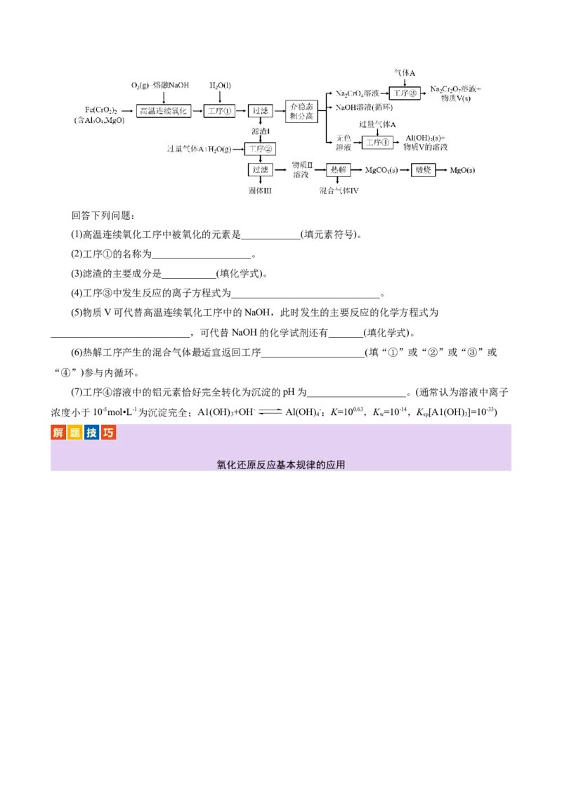 专题04氧化还原反应（讲义）（原卷版）_05高考化学_2025年新高考资料_二轮复习_上好课2025年高考化学二轮复习讲练测（新高考通用）3379109_主题一化学用语与基本概念