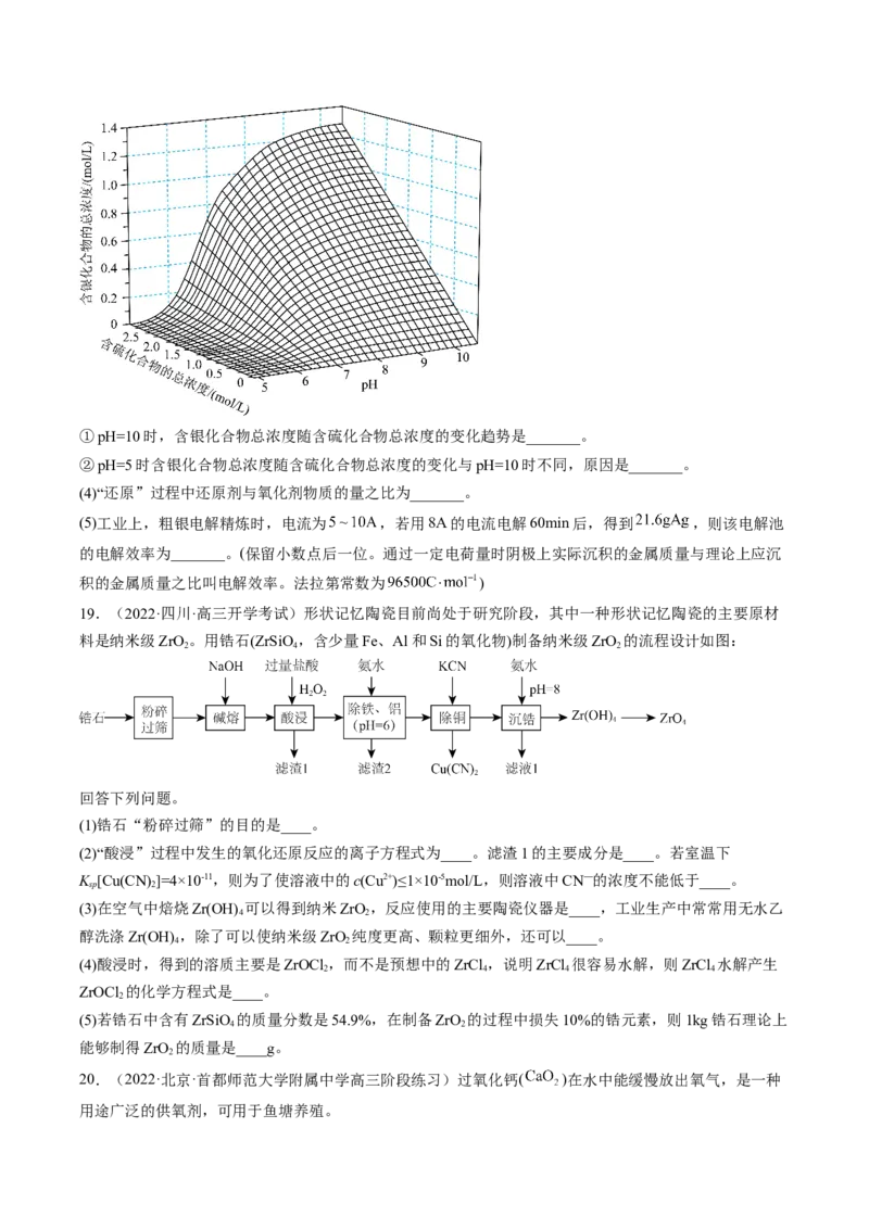 专项01工业流程-2023届高考化学二轮复习知识清单与专项练习（新高考专用）（原卷版）_05高考化学_新高考复习资料_2023年新高考资料_二轮复习_非选择题
