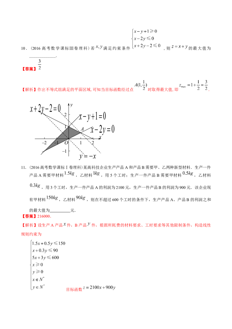 考向23二元一次不等式（组）与简单的线性规划问题（重点）-备战2023年高考数学一轮复习考点微专题（全国通用）（解析版）_2.2025数学总复习_赠品通用版（老高考）复习资料