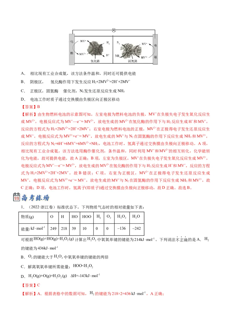 专题05化学反应中的能量变化（专讲）-瞄准2023年高考化学二轮专题考点抢分计划（解析版）_05高考化学_新高考复习资料_2023年新高考资料_二轮复习