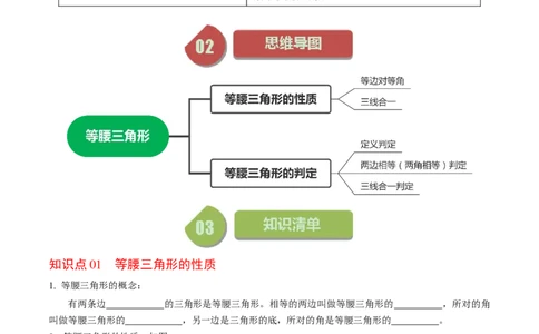 第03讲等腰三角形（学生版）_初中数学_八年级数学上册（人教版）_同步讲义-U18_2024版