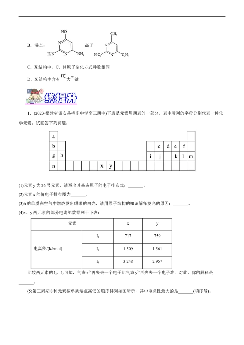 专题15物质结构与性质（练）（学生版）_05高考化学_通用版（老高考）复习资料_2023年复习资料_二轮复习_2023年高考化学二轮复习讲练测（全国通用）