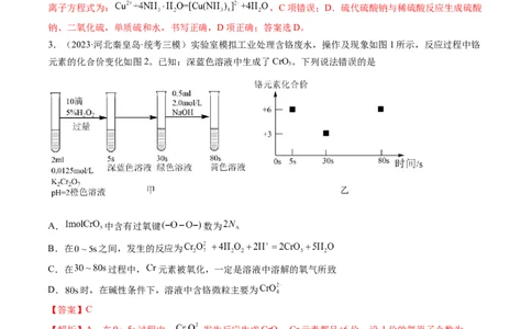 专题03离子反应（分层练）（解析版）_05高考化学_2024年新高考资料_2.2024二轮复习_高频考点2024年高考化学二轮复习高频考点追踪与预测（新高考专用）