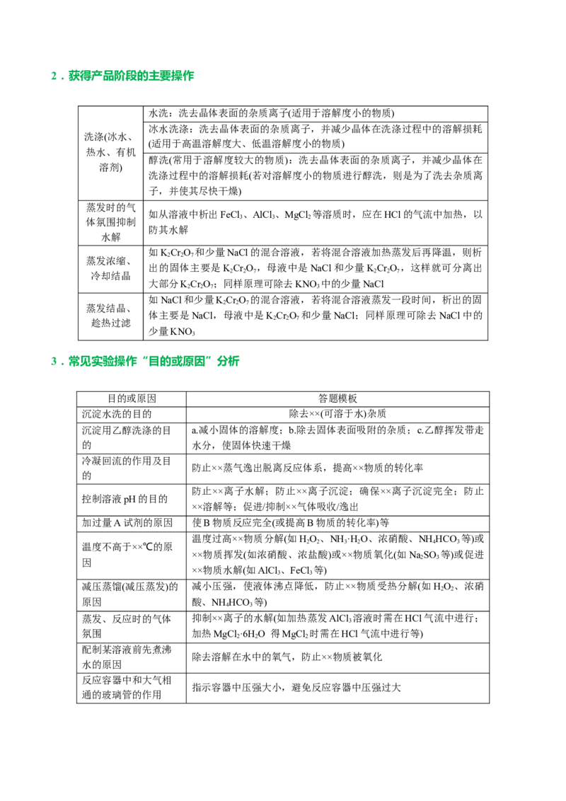 专题10化学工艺流程(题型突破)(讲义)(原卷版)_05高考化学_新高考复习资料_2024年新高考资料_二轮复习资料_2024年高考化学二轮复习讲练测（新教材新高考）_配套讲义（原卷版+解析版）
