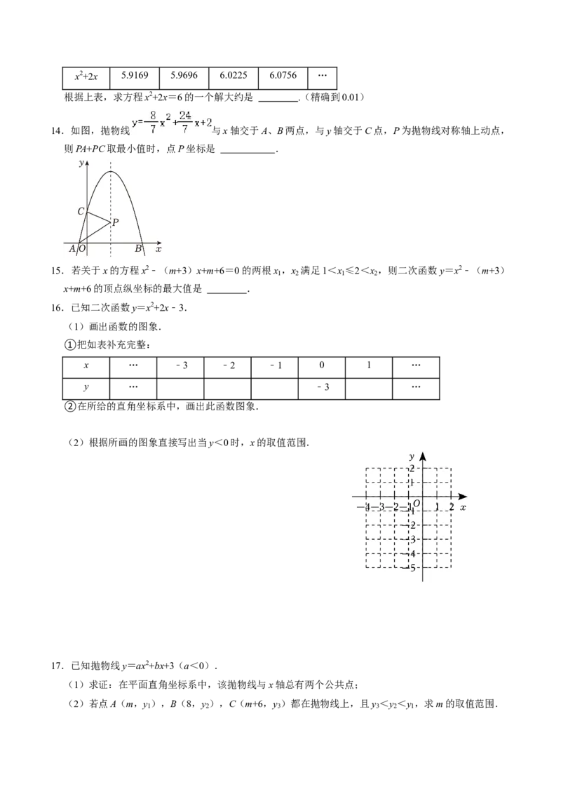 第05讲二次函数与一元二次方程（2个知识点+4类热点题型讲练+习题巩固）（学生版）_初中数学_九年级数学上册（人教版）_同步讲义-U18_2025版