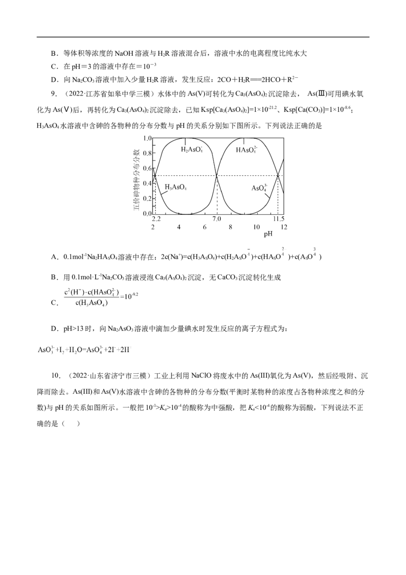 专项32分布系数图象（原卷版）_05高考化学_新高考复习资料_2023年新高考资料_专项复习_2023年高考化学热点专项导航与精练（新高考专用）