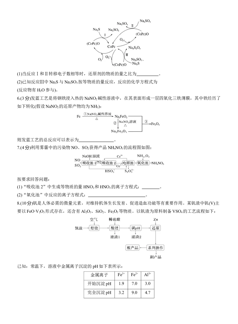 专题一　主观题突破　新情境下方程式的书写淘宝店：红太阳资料库_05高考化学_2025年新高考资料_二轮复习_2025年高考化学大二轮_2025化学二轮复习_题型突破练+考前特训