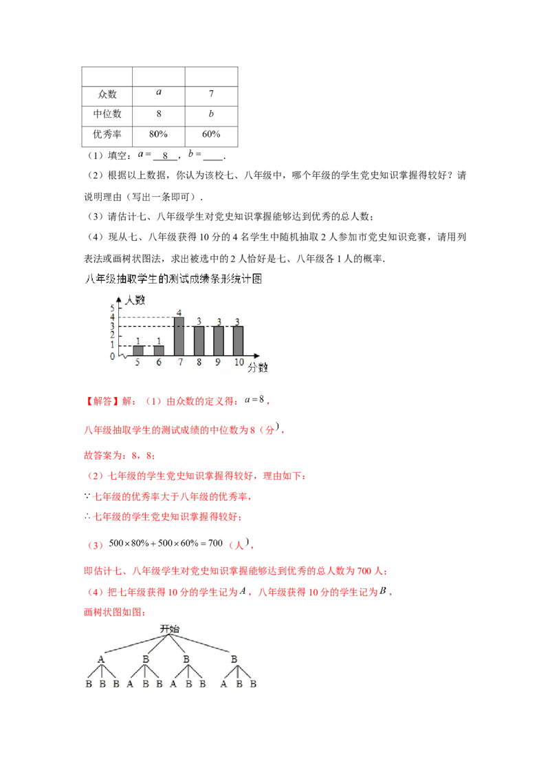 专题25.1概率初步中考真题（强化）（解析版）_初中数学人教版_9上-初中数学人教版_07专项讲练_题型分层练九年级数学上册单元题型精练（基础题型+强化题型）（人教版）