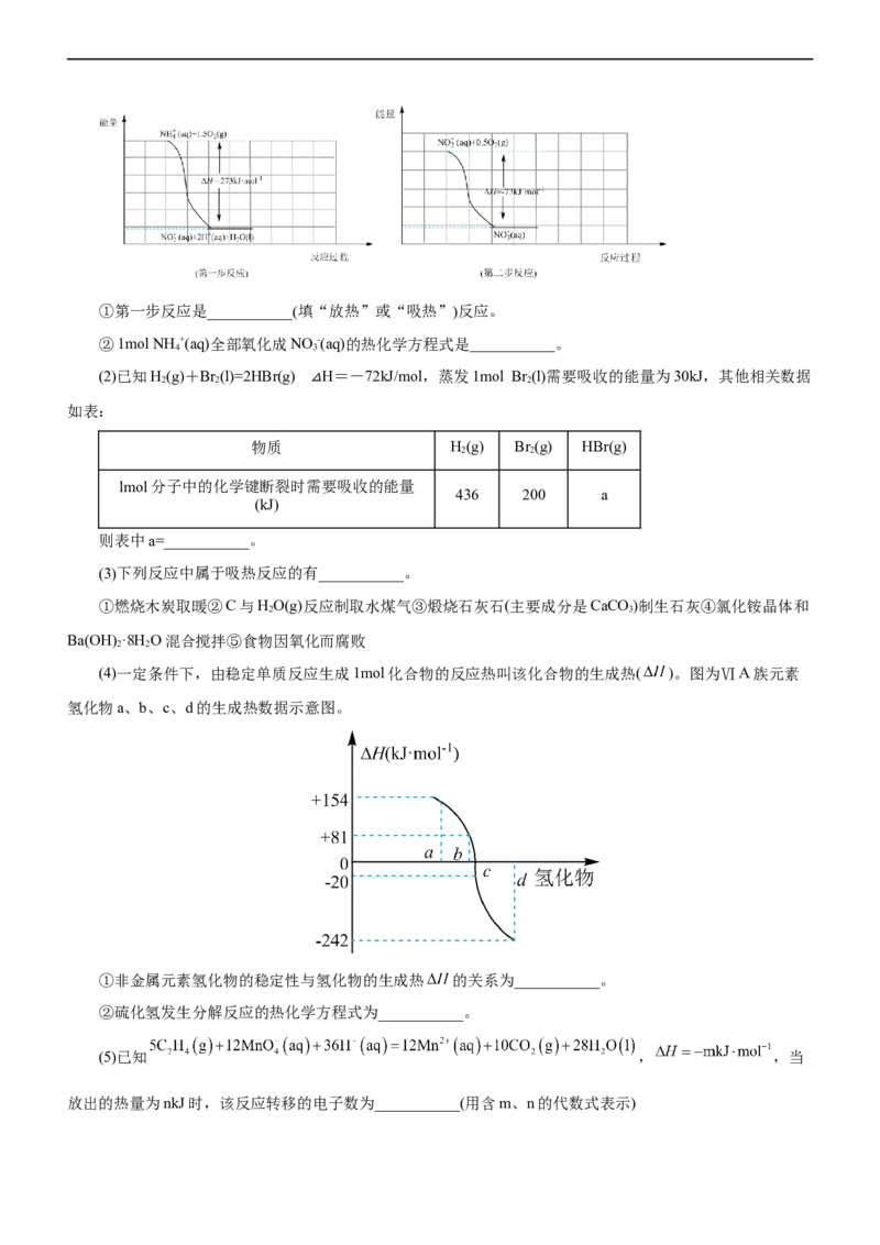 专题08化学反应与能量变化（测）（原卷版）_05高考化学_通用版（老高考）复习资料_2023年复习资料_二轮复习_2023年高考化学二轮复习讲练测（全国通用）