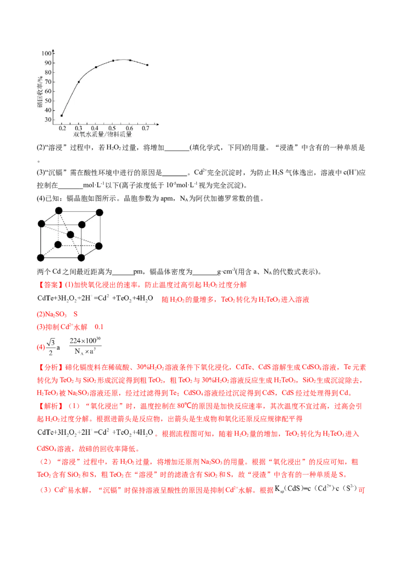 专题41工艺流程-2024年高考化学一轮复习基础考点必刷好题（新教材新高考）（解析版）_05高考化学_2024年新高考资料_1.2024一轮复习