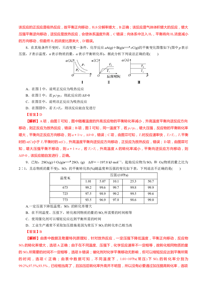 专题七能力提升检测卷（测）-2023年高考化学一轮复习讲练测（新教材新高考）（解析版）_05高考化学_新高考复习资料_2023年新高考资料_一轮复习