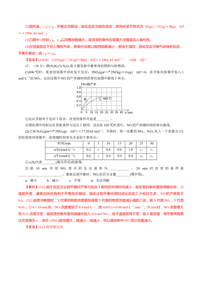 专题七能力提升检测卷（测）-2023年高考化学一轮复习讲练测（新教材新高考）（解析版）_05高考化学_新高考复习资料_2023年新高考资料_一轮复习