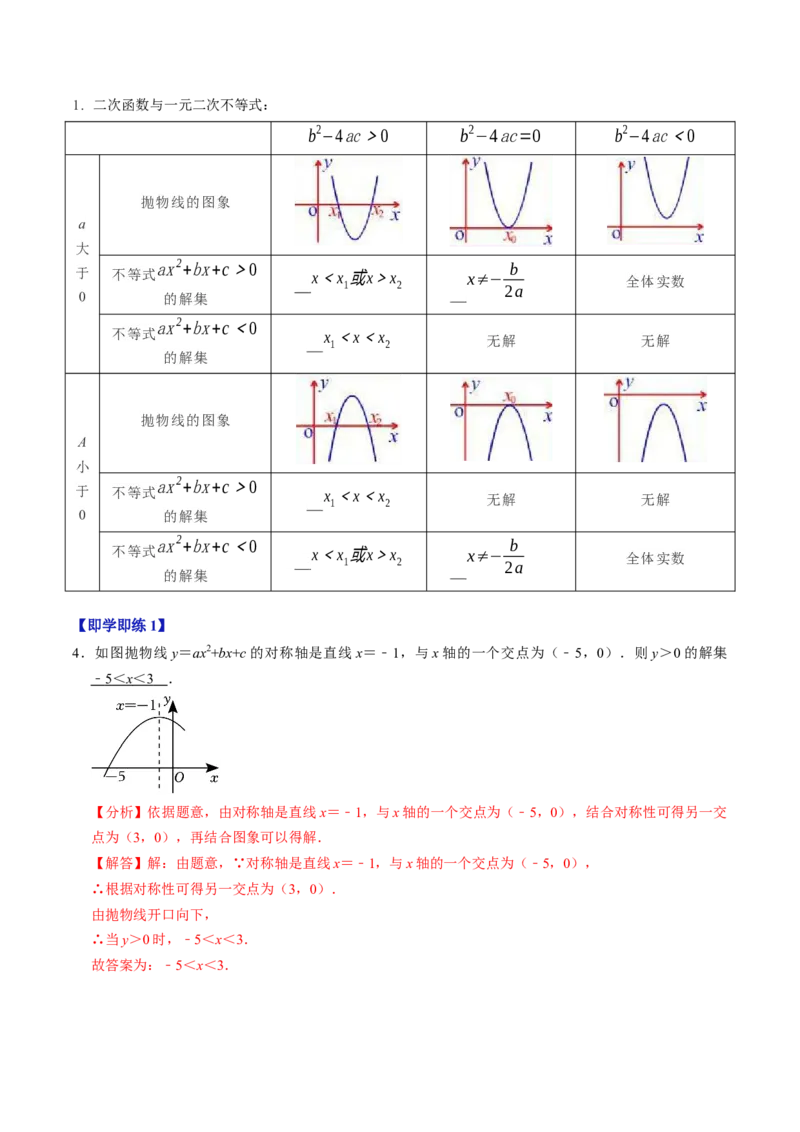 第05讲二次函数与一元二次方程（2个知识点+4类热点题型讲练+习题巩固）（教师版）_初中数学_九年级数学上册（人教版）_同步讲义-U18_2025版