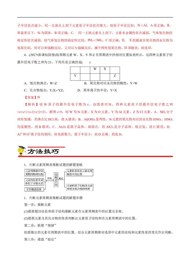 专项36片段元素周期表的推断（解析版）_05高考化学_新高考复习资料_2023年新高考资料_专项复习_2023年高考化学热点专项导航与精练（新高考专用）