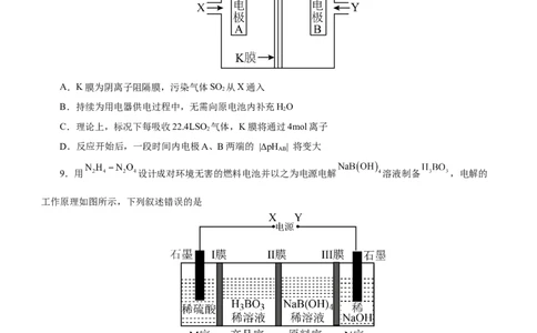 专题05化学能与电能的转化（测）原卷版-2023年高考化学二轮复习讲练测（新高考专用）_05高考化学_新高考复习资料_2023年新高考资料_二轮复习