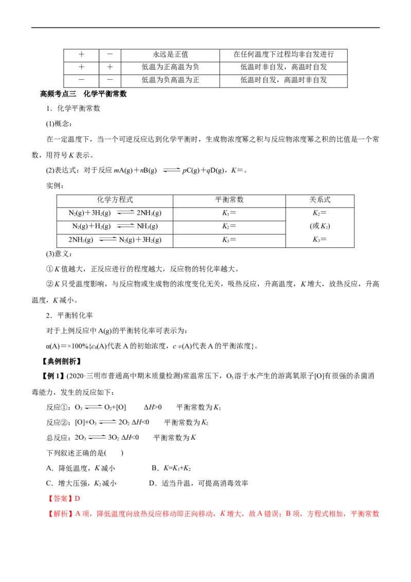 专题09化学反应速率与化学平衡（讲）（教师版）_05高考化学_通用版（老高考）复习资料_2023年复习资料_二轮复习_2023年高考化学二轮复习讲练测（全国通用）