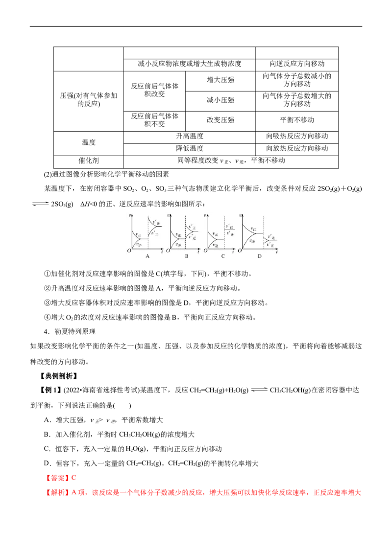 专题09化学反应速率与化学平衡（讲）（教师版）_05高考化学_通用版（老高考）复习资料_2023年复习资料_二轮复习_2023年高考化学二轮复习讲练测（全国通用）