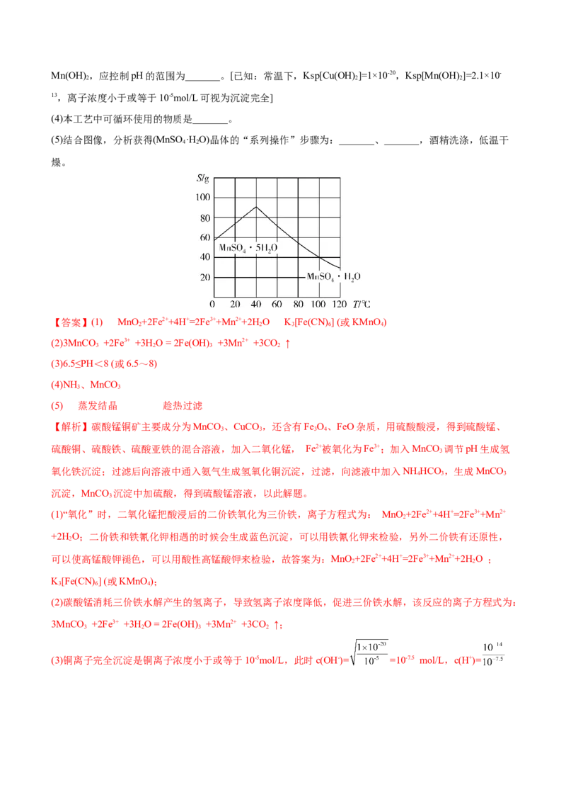 专题15工艺流程综合题-2022年高考真题和模拟题化学分专题训练（教师版含解析）_05高考化学_2024年新高考资料_1.2024一轮复习_赠2022年高考化学真题与模拟题分类训练