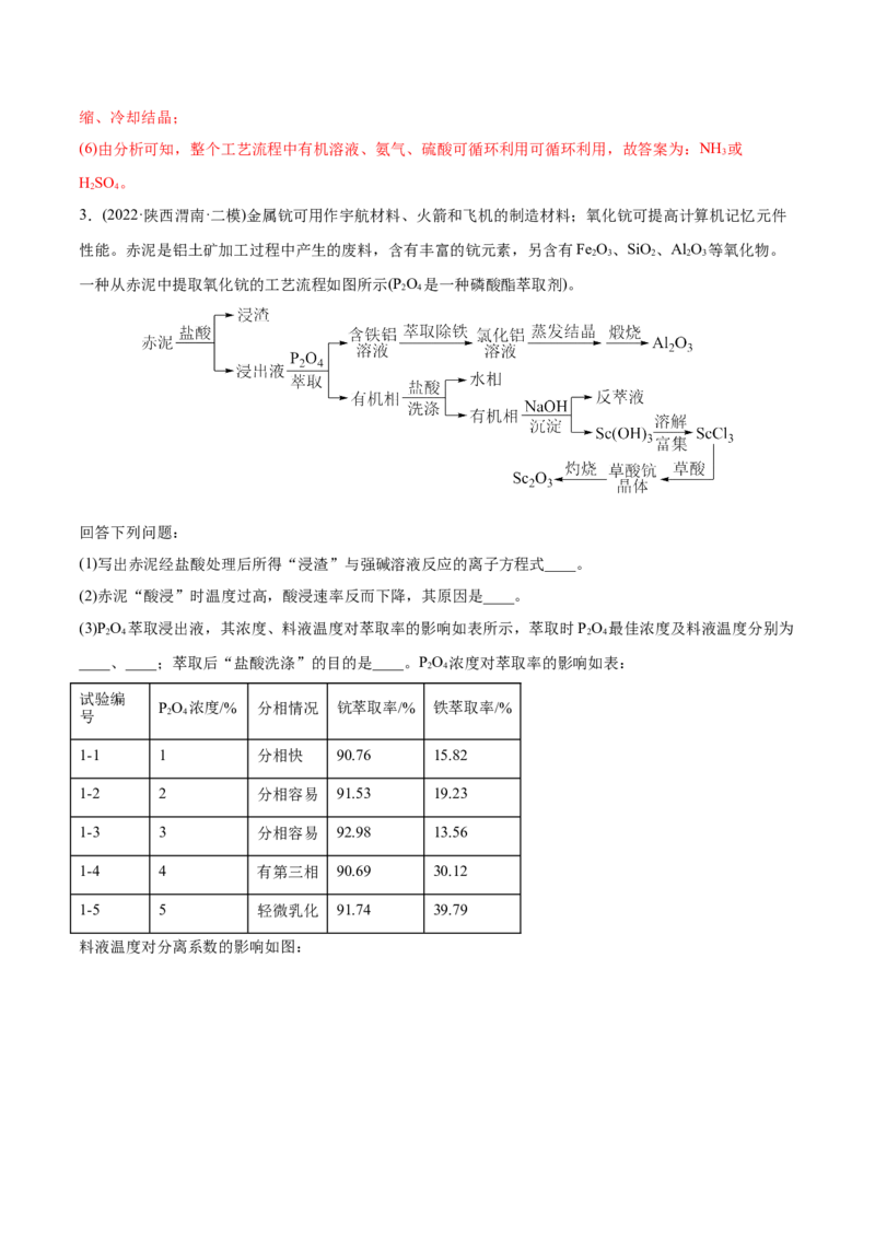 专题15工艺流程综合题-2022年高考真题和模拟题化学分专题训练（教师版含解析）_05高考化学_2024年新高考资料_1.2024一轮复习_赠2022年高考化学真题与模拟题分类训练