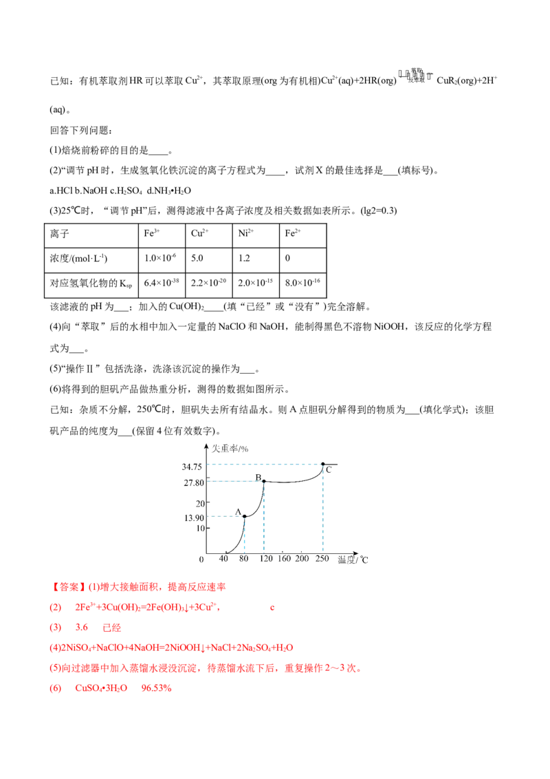 专题15工艺流程综合题-2022年高考真题和模拟题化学分专题训练（教师版含解析）_05高考化学_2024年新高考资料_1.2024一轮复习_赠2022年高考化学真题与模拟题分类训练