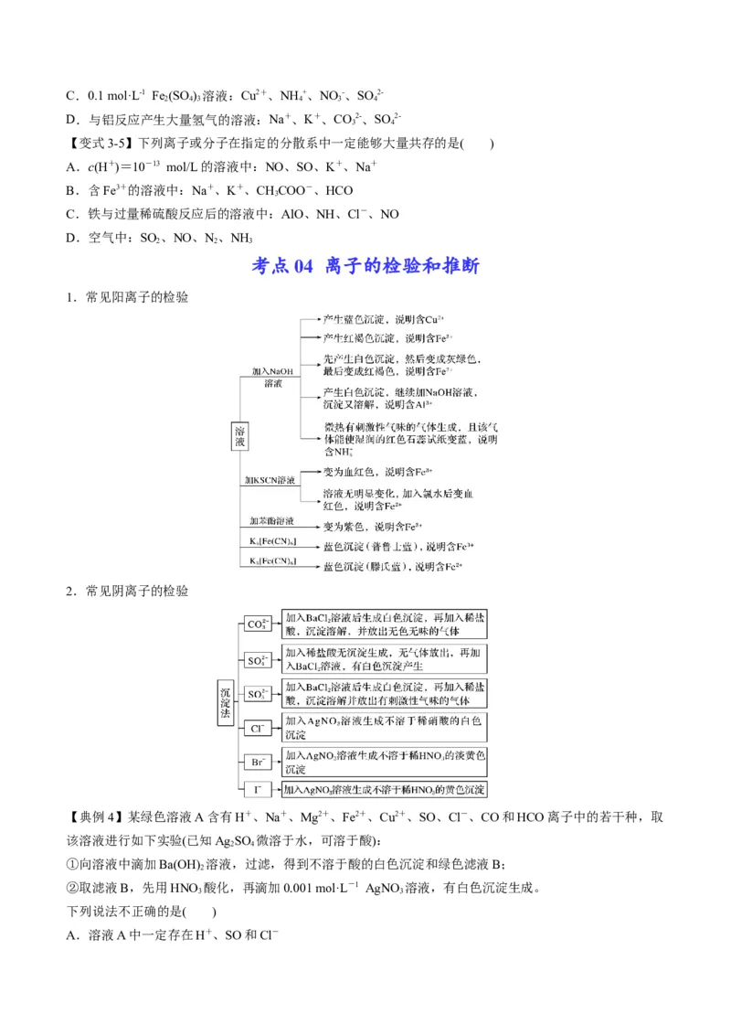 专题03离子反应方程式与离子共存（专讲）-瞄准2023年高考化学二轮专题考点抢分计划（原卷版）_05高考化学_新高考复习资料_2023年新高考资料_二轮复习