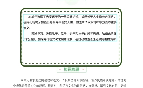 第二单元主题之一：儒道之思（学儒道之思，明处世之理）（统编版）（教师版）_高语_高中语文_选择性必修上册_单元阅读