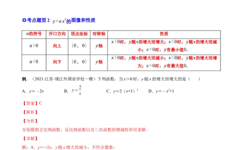 专题05二次函数的概念、图形和性质（热考题型）-解析版_初中数学人教版_9上-初中数学人教版_07专项讲练_一题三变系列九年级数学上册重要考点题型精讲精练(人教版)