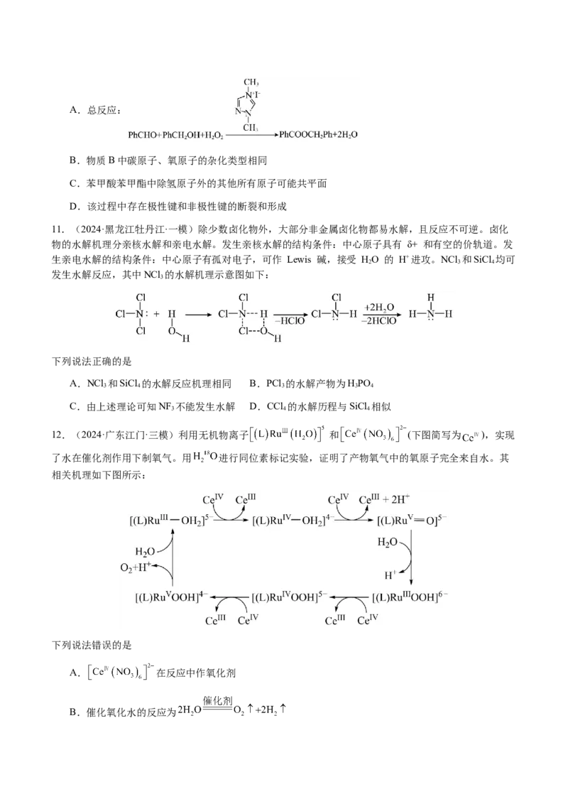 专题20化学反应机理与反应历程图像分析（原卷版）-备战2025年高考化学二轮&middot;突破提升专题复习讲义（新高考通用）_05高考化学_2025年新高考资料_二轮复习
